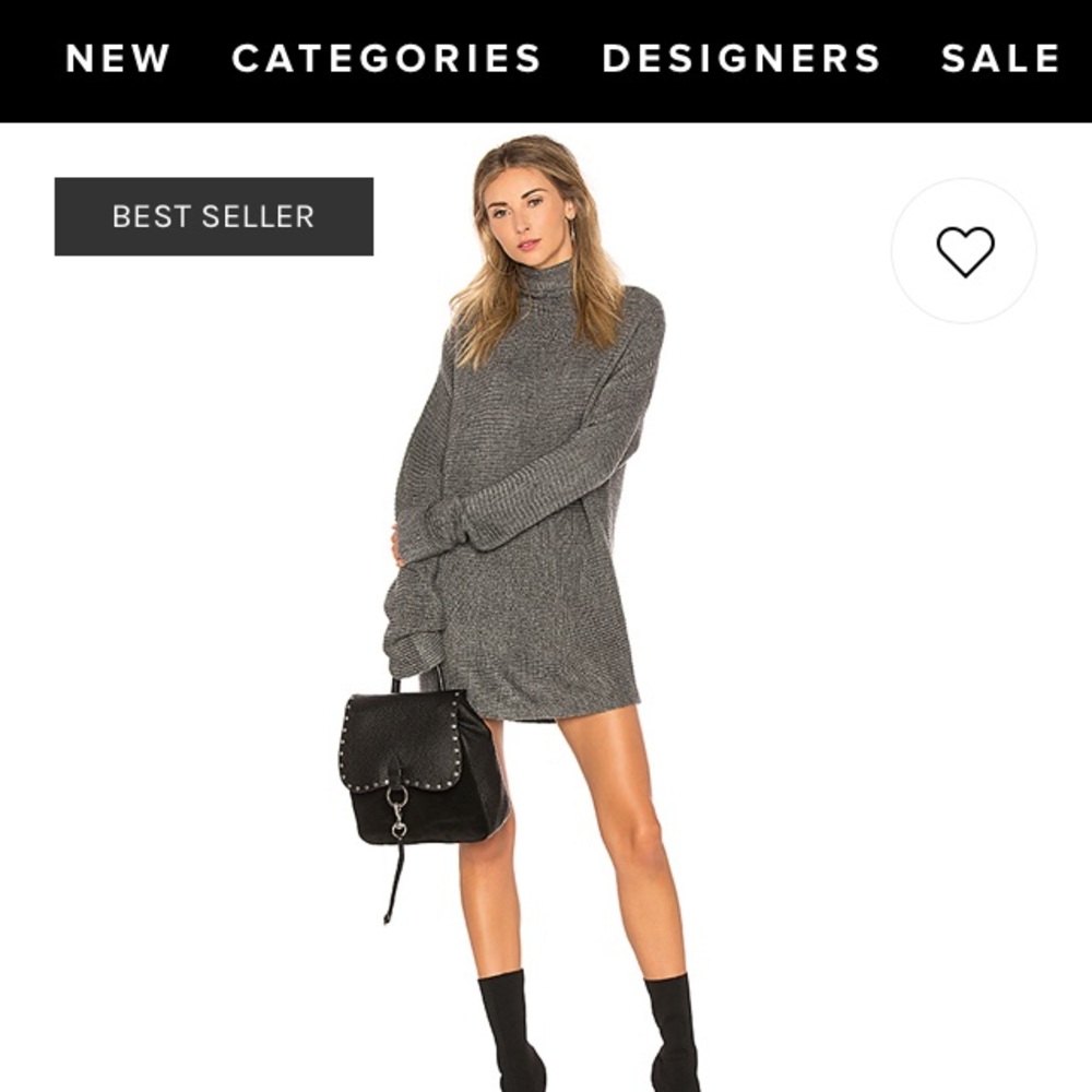 NWT Lovers and Friends Grey Sweater Dress - Small